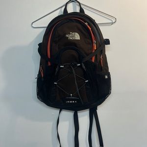The North Face full size backpack brown and black color